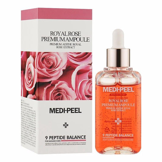 Medi-Peel Royal Rose Premium Ampoule Face Moisturizing Serum With Rose Extract, 9 Peptide Balance